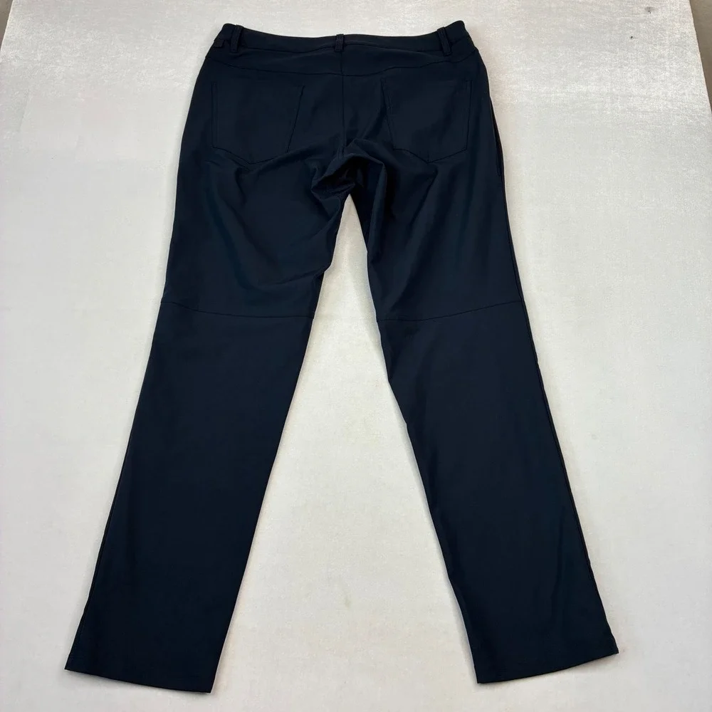 Lululemon ABC Pants Mens 34x31 Navy Blue Performance Stretch 5-Pocket Straight